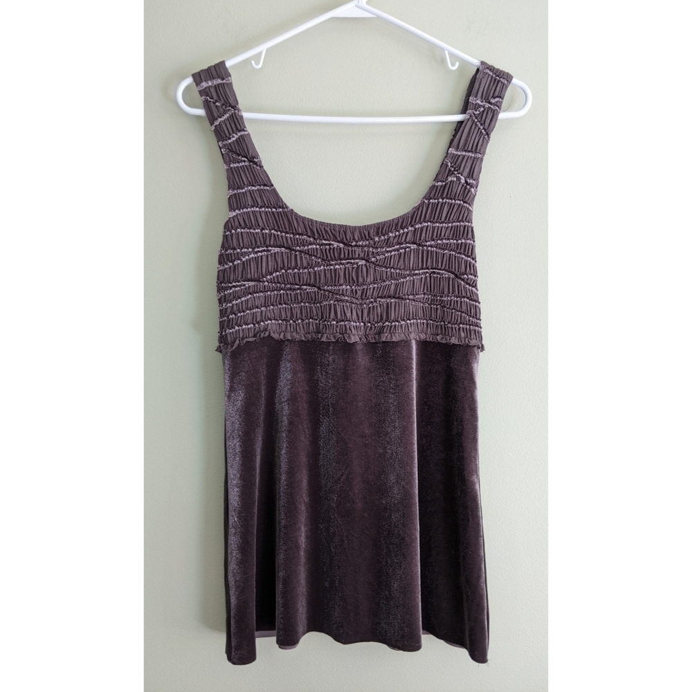 Bailey 44 Velvet Smocked Sleeveless Top Size Small